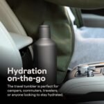 Corkcicle Classic Canteen Insulated Water Bottle - Stainless Steel Reusable Tumbler - Triple Insulated - Keeps Drinks Cold 25 Hours or Hot 12 Hours - Cupholder Friendly - Walnut Wood - 25 oz - Image 7