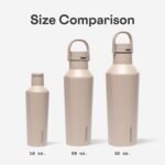 Corkcicle Classic Canteen Insulated Water Bottle - Stainless Steel Reusable Tumbler - Triple Insulated - Keeps Drinks Cold 25 Hours or Hot 12 Hours - Cupholder Friendly - Walnut Wood - 25 oz - Image 8
