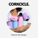 Corkcicle Classic Canteen Insulated Water Bottle - Stainless Steel Reusable Tumbler - Triple Insulated - Keeps Drinks Cold 25 Hours or Hot 12 Hours - Cupholder Friendly - Walnut Wood - 25 oz - Image 9