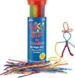 Wikki Stix for Doodlers - Kid's Travel Essential: Portable Creativity On-The-Go! Pack of 24 Wikki Stix in Neon and Primary Colors. Made in USA ! 3 & Up. - Image 3