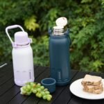 BJPKPK Insulated Water Bottle Leak Proof 27oz Stainless Steel Water Bottles with Handle and Lid Travel Metal Thermal Flask,Black - Image 5