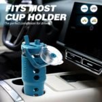 MUKOKO 32 oz Glass Tumbler with Straw,Glass Water Bottles with Time Marker,Iced Coffee Cup with Silicone Sleeve,Motivational Drinking Bottles,Leakproof-Steel Blue - Image 7