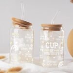 Inspiration Glass Cup 16 Oz with Lid and Straw Positive Motivational Tumbler Iced Coffee Aesthetic Cups Birthday Mothers Day Christmas Inspirational Gifts for Women Mom Teachers Friends - Image 5