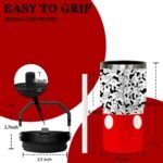 Cartoon Mouse Tumbler 20 Oz With Lid and Flip Straw Stainless Steel Insulated with Handle Wave Point Bowknot Travel Coffee Mug - Birthday,Christmas Gift, 40oz - Image 3