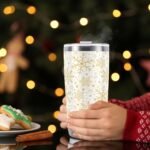 Whaline Christmas Snowflake Tumbler Stainless Steel Travel Tumbler with Lid Straw and Brush Xmas Winter Coffee Mug Cup for Holiday Birthday Gift - Image 5