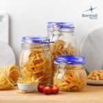 Bormioli Rocco Fido Square Jaw with Blue Lid, 33-3/4-Ounce, 33.75 Ounce, Clear - Image 9