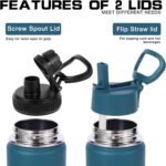 Volhoply 20oz Insulated Stainless Steel Water Bottle With Straw Lid Bulk 4 Pack,Kids Double Wall Vacuum Cups With Handle,Reusable Outdoor Sports Metal Bottles,Travel Flask Keep Cold(Assorted,4) - Image 3