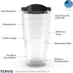 Tervis Marvel Deadpool Shhh No One Cares Made in USA Double Walled Insulated Tumbler Travel Cup Keeps Drinks Cold & Hot, 24oz, Classic - Image 4
