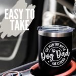 Onebttl Dog Dad Gifts for Men, The Man The Myth The Legend, 20oz Stainless Steel Travel Mug Tumbler with Lid and Straw for Dog Dad, Dog Lover, Owner, Black - Image 4