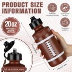 24 Pack 20 oz Football Water Bottle Bulk with Stickers & Lanyards Reusable Sports Squeeze Bottles for Party Favor Players Lovers Team Gifts - Image 4