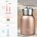 Mini 12oz Stainless Steel Water Bottle, Small Vacuum Insulated Water Bottle Leak Proof Sport Tumbler Cup Hot and Cold Water Bottle for Women Girls Kids Gift Milk Tea Lunch (Orange red) - Image 3