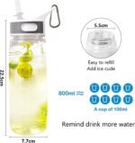 Bottled Joy Gallon Water Bottle, 800ml Clear Water Bottle 28oz Water Bottle with Straw, Bottle Joy Sports Water Jug Tritan Leakproof BPA Free for Fitness Outdoor Cycling Gifts for Women Men - Image 3