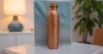 100% Copper Water Bottle, Diamond Matty Finish Design, (34 Oz/1000ml), Ayurvedic Copper Bottle for Drinking water with Nature Health Benefits, Leak-Proof, Durable & Eco-friendly - Image 5