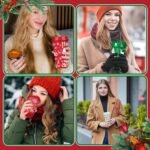 Pickmesh 12 Pcs Christmas Coffee Cups Gifts Bulk 16 oz Reusable Christmas Tree Snowflake Elk Pattern Tumblers with Lid Plastic Travel Coffee Mug for Women Coworkers Holiday Drinks - Image 7