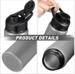 Mimorou 16 Pack Aluminum Water Bottles with Snap Lid Aluminum Reusable Sports Lightweight Leak Proof Water Bottles Bulk for Gym Hiking Cycling Sports Outdoor(17 oz) - Image 4