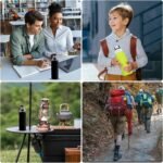 uxcell 2pcs Neoprene Water Bottle Sleeve, 18.5 oz Insulated Water Glass Bottles Carrier Bag Collapsible Drink Bottle Sleeve Cover Holder with Handle, Gray - Image 5