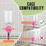Choco Nose Patented No-Drip Water Bottle/Feeder for Guinea Pigs/Hamsters/Bunnies/Ferrets/Other Small Pets, Critters and Animals -for Cages, Crates or Wall Mount. 10.2 oz. Nozzle 10mm, Pink (C128) - Image 4