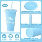 Yungyan 12 Pcs Bachelorette Cups for Party 24 oz Bridesmaid Cups with Lids and Straws Funny Bachelorette Party Supplies Bride to Be Tumbler Wedding Bachelorette Bag Fillers (Blue) - Image 3