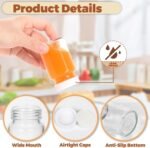 AuroTrends 2 oz Glass Bottles with Lids 16 Pack, Leak-Proof Ginger Shot Bottles with Caps (White), Ideal for Protein Powder, Juice, Samples, Whiskey(Dishwasher Safe & Refrigerator Safe Only) - Image 5