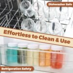 AuroTrends 2 oz Glass Bottles with Lids 16 Pack, Leak-Proof Ginger Shot Bottles with Caps (White), Ideal for Protein Powder, Juice, Samples, Whiskey(Dishwasher Safe & Refrigerator Safe Only) - Image 7