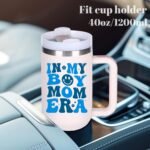 momocici Boy Mom Gifts Ideas.40 oz In My Boy Mom Era Tumbler with Handle.BoyMom Cup Tumblers Gift.40 oz Birthday Christmas Mothers Day Cups Tumbler Gifts for boymom. - Image 6