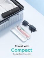 COSLUS Sonic Electric Toothbrush for Kids & Adults: 47000 VPM for Deep Cleaning & Whitening with Travel Case - 5 Modes for Sensitive Teeth & Braces, Wireless Charging, 6 Brush Heads, Pink (1PC) - Image 4