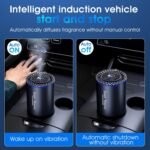 intelligent car air freshener, 3-gear essential oil car air freshener, auto on/off -safe for maternal and infant use,lasts 3 months,diffuser for new car, natural fragrance - Image 4