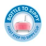 Dr. Brown's Milestones Wide-Neck Sippy Spout Bottle with 100% Silicone Handles, Easy-Grip Handles with Soft Sippy Spout, 9oz/270mL, Light-Blue, 1-Pack, 6m+ - Image 5