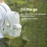 emoi BPA Free Water Bottle, 16oz/480ml Cute Water Bottle with Carrying Strap, Ideal for Kids Boys Girls Students Women Healthy Hydration-White - Image 5