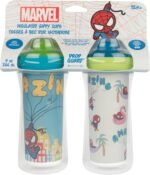 The First Years Marvel Insulated Sippy Cups - Spill Proof Insulated Toddler Cups with Bite-Resistant Hard Spout - 9 Ounces - 2 Count - Image 4