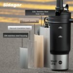 32 oz Insulated Tumbler with Handle and Straw - Premium 316 Stainless Steel Leak-Proof Water Bottle, Ideal for Gym, Office, Travel & Outdoors, Tactical Insulated Mug - Tactical Matte Black - Image 8