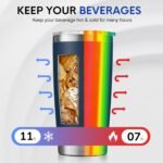 NOWWISH 20oz Navy Blue Tumbler, Sometimes You Forget You're Awesome Inspirational Stainless Steel Cup, Stocking Stuffer for Men, Ideal Christmas Birthday Gift for Him Husband Boyfriend - Image 5