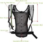 Hydration Pack with 2L Backpack Water Bladder - Great for Outdoor Sports of Running Hiking Camping Cycling Skiing - Image 4