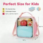 Initial Lunch Bag for Girls Kids, Cute Insulated Lunch Box Gift for School Personalized Gifts for Teen Girl (Pink A) - Image 4