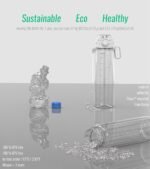 32oz/1L Sport Water Bottle, Light Tritan, Quick-Open Chug Lid/Straw 2-in-1, Leak-Proof, Dishwasher-Safe, BPA-Free, Drop-Resist & Scratch-Resist for Travel/Gym/Office (Clear Minimalism) - Image 5