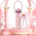 LBU 12PCS Letter Accessories for Owala Water Bottle 24/32/40oz with Cute Initial Keychain with Bow, Initial Sticker Charms, Peral Handle Strap, Decorations for Kids Owala FreeSip - Image 4