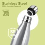 Milton Duo DLX 500 Thermosteel 24 Hours Hot and Cold Water Bottle, 1 Piece, 500 ml, Silver | Leak Proof | Office Bottle | Gym | Home | Kitchen | Hiking | Trekking | Travel Bottle - Image 6
