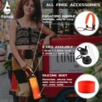 Farsea Insulated Water Bottle With Paracord Handle, Protective Boot and 2 Lids (Straw Lid & Spout Lid), Stainless Steel Water Bottle Wide Mouth, Double Wall Sweat-Proof BPA-Free, 24 oz - Image 4