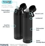 Tervis Venture Water Bottle Aurora Wave Triple Insulated Tumbler Travel Cup Keeps Drinks Cold & Hot, 26oz, Stainless Steel - Image 4