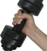 GANAZONO Dumbbell Shaped Sports Water Bottle 2-Pack Leak Proof Fitness Water Kettles for Yoga Workout Filled with Liquid 10.43X3.74X3.74In Odorless Wear-Resistant Design - Image 3