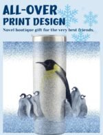 Onebttl Penguin Gifts for Women Teens, Penguin Tumbler for Penguin Lovers on Birthday, Mother's Day, Cute 20 oz Insulated Stainless Steel Tumbler with Lid and Straw - Penguins in The Snow - Image 3