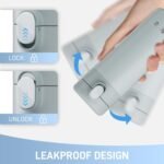 Small Insulated Water Bottle with Push-Button Lid – 12.8oz/380ml Small Flask, Leakproof Mini Water Bottle for Coffee, Milk, Travel, School & Office Use(Grey) - Image 4