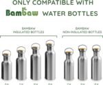 Bambaw Water Bottle Lid Replacement Does not fit all Bottles, Stainless Steel Wide Mouth Lid, Screw Top Water Bottle Cap, BPA Free - Image 4