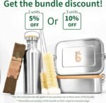 Bambaw Water Bottle Lid Replacement Does not fit all Bottles, Stainless Steel Wide Mouth Lid, Screw Top Water Bottle Cap, BPA Free - Image 7