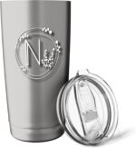 Classic Ivy Wreath Personalized Monogram with Initial "N" Stainless Steel Insulated Tumbler - Image 6