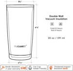 20oz Vacuum Insulated Tumbler - Double Wall Stainless Steel Coffee Mug with Detachable Slider Lid, BPA Free, Car Cup Holder Compatible - Gym/Office/Travel/Home - Gray - Image 4