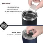 20oz Vacuum Insulated Tumbler - Double Wall Stainless Steel Coffee Mug with Detachable Slider Lid, BPA Free, Car Cup Holder Compatible - Gym/Office/Travel/Home - Gray - Image 5