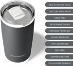 20oz Vacuum Insulated Tumbler - Double Wall Stainless Steel Coffee Mug with Detachable Slider Lid, BPA Free, Car Cup Holder Compatible - Gym/Office/Travel/Home - Gray - Image 6