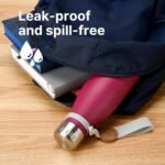 9 oz Water Bottle for Kids Stainless Steel Vacuum Insulated Flask Cola Shape Leak Proof Sports Water Bottle (Fuchsia Red) - Image 3