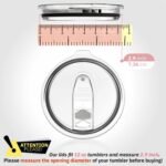 3 Wine Tumbler Lids, 12 oz Spill Proof 2.9 inch Diameter (Outer Rim) Lids for Wine Mugs - No Leak Design Splash Resistant Replacement Silicon Sliding Covers, Pack of 3 Insulated Cover - Image 3